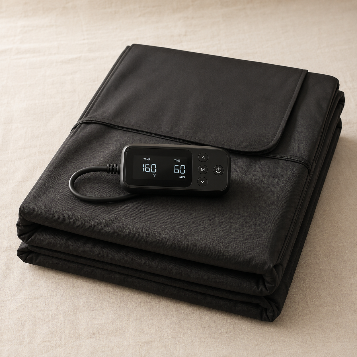 Far-infrared sauna blanket