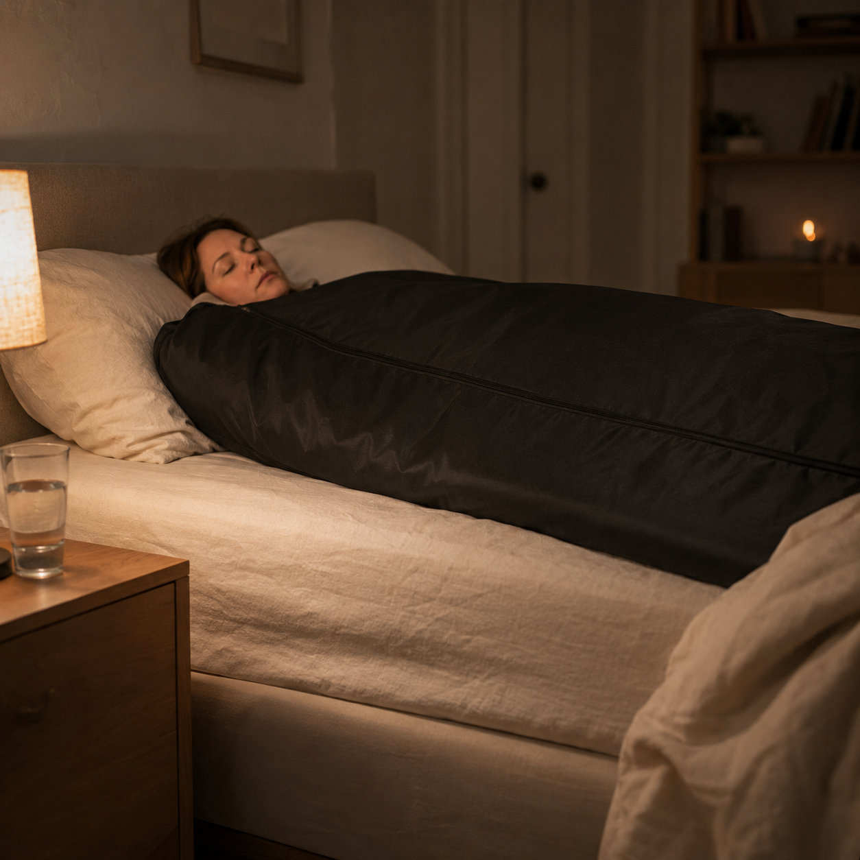 Far-infrared sauna blanket